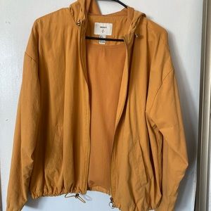 Mustard yellow bomber jacket